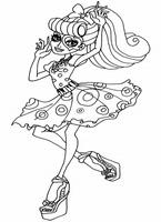 kolorowanki malowanki monster high dla dziewczynek, kolorowanka Operetta do wydruku numer  106